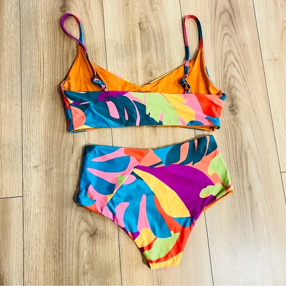 L*Space High Tide Multicolor Tropical Bikini Set size DD/Large - Picture 8 of 8
